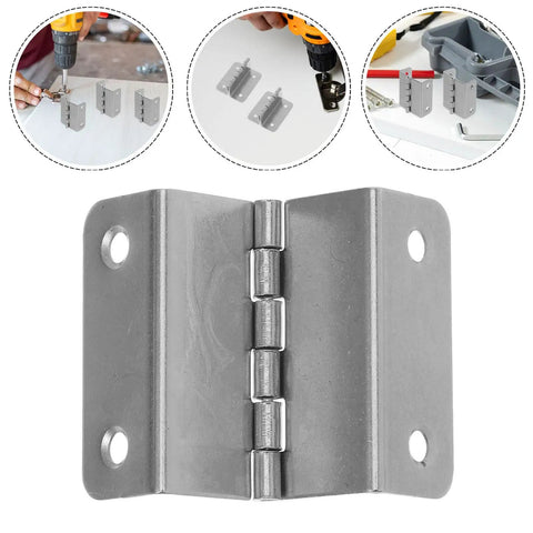 Stainless Steel Folding Butt Cabinet Hinges With Silent Operation And Adjustable Functionality 4 Pack 180 Degree Swing