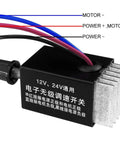 Universal 12V And 24V Motor Speed Controller Electronic Stepless Regulator Switch with wires and long knob