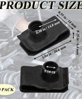 20 Pcs Black U Type Nuts Clip On Fasteners for Auto Fender Bumper Grille Retainer Clips Five Sixteenths Inch by Eighteen Unified National Thread Extruded U Style Nuts shown with dimensions over car engine backdrop.