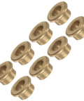 Eight Piece Bronze Oilless Flanged Sleeve Bearing Set 8mm x 12mm x 8mm Self Lubricating Bushing For Machinery Maintenance Free Low Noise Wear Resistant Corrosion Resistant Gold Finish, eight bronze bushings