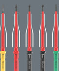 Kraftform Kompakt VDE 17 Universal 1 Tool Finder, 17 Piece Set With VDE Insulated Screwdrivers, color-coded, anti-roll handles