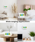 All In One Weather Station With 3 Sensors For Indoor And Outdoor Temperature Humidity Barometer Pressure Forecast With Backlight And Alerts For Home Office shown in different room settings