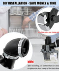 Dishwasher Circulation Pump Motor Assembly Replacement Parts Fits W10529163 W10885542 W10864037 W10816492 With Plug And Play Install And Reliable Performance For Most Models. DIY dishwasher circulation pump motor assembly with hose clamps and pliers