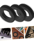 Six Piece Counting Machine Gear Wheel for Currency Counter Replacement displayed with use examples and installation tools.