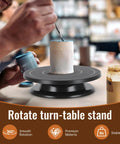 11 Inch Cake Turntable Spinner For Decorating And Pottery Craft By YLSURNY Compact All In One Spinning Wheel for detailing