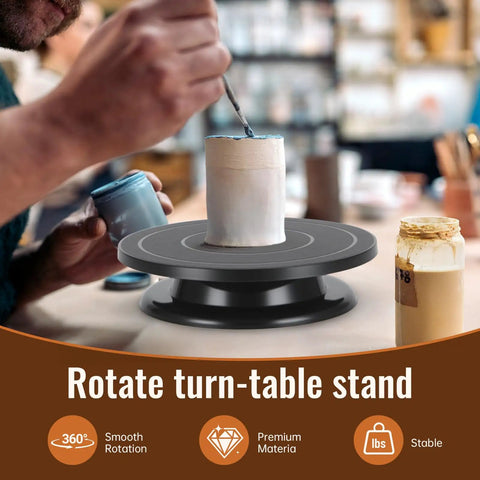 11 Inch Cake Turntable Spinner For Decorating And Pottery Craft By YLSURNY Compact All In One Spinning Wheel for detailing