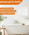 Built Tough Drywall Access Panel 10 By 10 Inch Plastic Wall Hole Cover For Ceiling Plumbing showing premium PVC material in a bathroom setting.