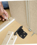 Installation of No Fuss Soft Closing Cabinet Hinge With Built In Spring Self Closing Door Closer for 3/8 inch cabinets.