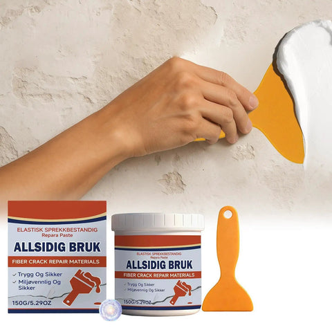 Wall Repair Paste Kit 150g Quick Dry Sealant For DIY Home Repair Scratch Filler Putty Tool Set shown with a scraper applying paste