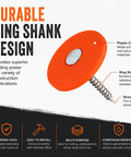 Badass One Inch Plastic Cap Nails Providing Lock Tight Ring Shank Grip Electro Galvanized Steel Roofing Fasteners showcasing durable ring shank design.