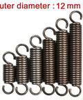 Extension Compression Springs Kit With 1.2mm Wire Diameter And 12mm Outer Diameter, steel springs displayed by size variations