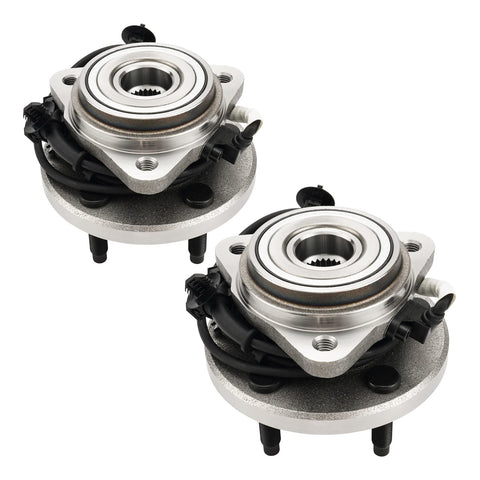 Pair Front Wheel Bearing And Hub Assembly For Ford Explorer Ranger Sport Trac Mercury Mountaineer With 5 Lugs And ABS Fits 1995 Through 2009 Models
