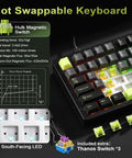 Certified Badass Hall Effect Magnetic Gaming Keyboard Featuring Rapid Trigger Mode And 8KHz Polling Rate With Hot Swappable Keys And Custom Actuation For Ranked Climbers In Black showing Hulk Magnetic Switches and gaming layout.