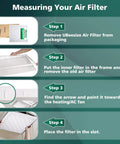 Instructional guide for using Keep Your Home Air Fresh With This 20x20x1 Inches MERV 13 MPR 1800 Deep Pleated Furnace And AC Filter Nine Pack With Reusable ABS Frame Breathe Fresher Cleaner Air For Dust Pollen Pet Dander Smog And Allergies
