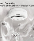 Hardwired Smoke And Carbon Monoxide Detector With AA Battery Backup, Interconnectable, LED Warning Lights, Dual Detection For Smoke And CO