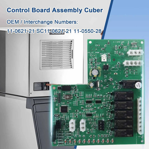 Control Board Assembly For Prodigy Ice Machine Systems Replacement Fits EH430 D CU1526MW-1 And More displayed with circuit board details