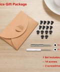 Top Shelf Wallet Replacement Screws Precision Screwdriver And Rock Solid Metal Clip Repair Kit Sweet Deal For Fixing Carbon Fiber Or Aluminum Minimalist Wallets Today in gift package with screws and tools.
