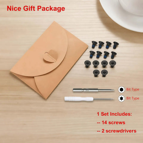 Top Shelf Wallet Replacement Screws Precision Screwdriver And Rock Solid Metal Clip Repair Kit Sweet Deal For Fixing Carbon Fiber Or Aluminum Minimalist Wallets Today in gift package with screws and tools.