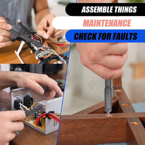 Using 42 In 1 Magnetic Ratcheting Screwdriver Set With T Handle Multi Bit Repair Tool Kit In Compact Case for electronics and furniture assembly