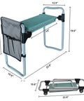 Heavy Duty Foldable Garden Kneeler And Seat Stool With Tool Pocket And Soft EVA Kneeling Pad For Seniors And Garden Lovers
