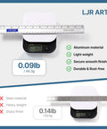 12 Inch Aluminum Ruler With Dual Inch And Metric Scales, Precise Markings, Lightweight Straight Edge on scale showing weight