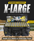 XL Tackle Bag Hauler Pro For Anglers With Mega Storage Capacity Fits 12 3700 Boxes And 4 Large Side Pockets Offshore Ready