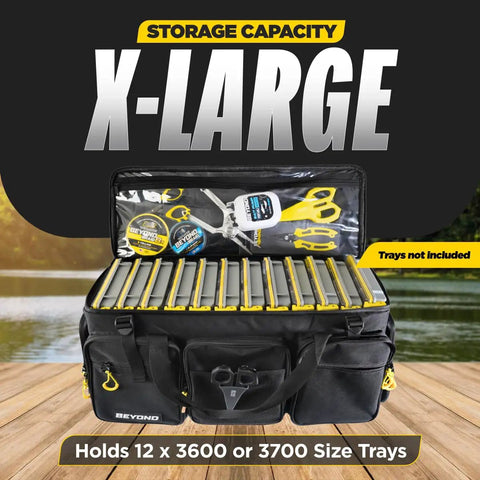 XL Tackle Bag Hauler Pro For Anglers With Mega Storage Capacity Fits 12 3700 Boxes And 4 Large Side Pockets Offshore Ready