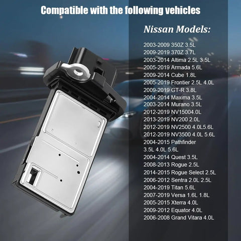 Mass Air Flow Sensor Replacement For Nissan Maxima Sentra Rogue OEM 22680-7S000 13800-66J00 MAF Meter black sensor