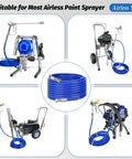 Pro Grade 3600 Psi Airless Paint Spray Gun Kit With 25 Foot High Pressure Hose Five Swappable Tips And Extension Rod showcasing airless sprayers and hose.