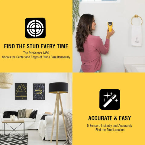 Hella Precise Five Sensor Wall Stud Finder With Straight Up Live Wire Detection And Zero Calibration No Sweat For Fast Drywall Scanning And Rock Solid Shelf Mounting Jobs Every Time