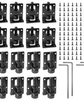 16 Piece Adjustable Leveling Feet Set For Cabinets, Wardrobes, And Tables, 2.2 Inch L Shaped Heavy Duty Metal Levelers With Screws And Wrench