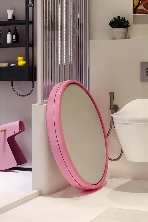 Portable Folding Bathtub With Quick Open Design No Install Needed Easy To Store leaning against bathroom wall