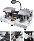 6 Inch Lapidary Cabbing Machine With 2 HP Motor, 1800 RPM Corded Rock Grinder Polisher With Built In Lamp And Water Pump