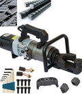 Heavy Duty Electric Hydraulic Rebar Bender And Straightener For 8-25mm Steel Rods. Includes tools and parts for versatile usage.