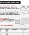 Pro Grade 2 Inch Garage Door Torsion Springs Pair With Winding Bars And Anti Slip Gloves spring selection guide