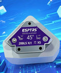 Front view of ESPTRS Arrow Welding Magnet in purple with metal construction and 28 lbs holding capacity.