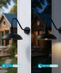 Small Gooseneck Barn Light Outdoor Wall Sconce With Industrial Vintage Charm For Front Door Porch Patio And Living Spaces
