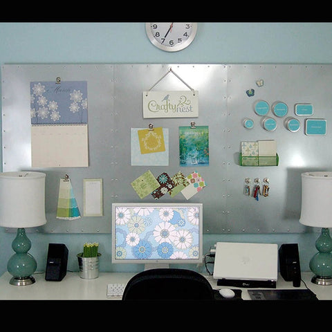 430 Stainless Steel Sheet Metal 8 By 12 Inch One Thirty Second Inch Plates For Magnetic Mount Boards And Craft Projects displayed on a wall
