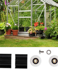 22mm Greenhouse Door Wheel Replacement Kit For Sliding Doors, Super Smooth Roller Set For Halls Style Greenhouses, shown with greenhouse