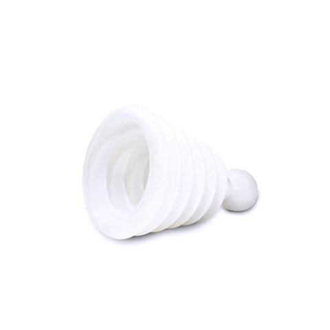 Mighty Tiny Plunger for Tight Bathroom and Kitchen Sinks, RV Ready, No Fuss Quick Unclogs With Patent Pending Design for Maximum Push Pull Action in Narrow Drains, Compact Tool to Clear Clogs Fast, White