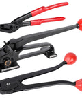 Pro Grade 3 In 1 Steel Banding Strapping Kit With Rock Solid Tensioner And No Fuss Metal Sealer Crimper for packaging jobs.