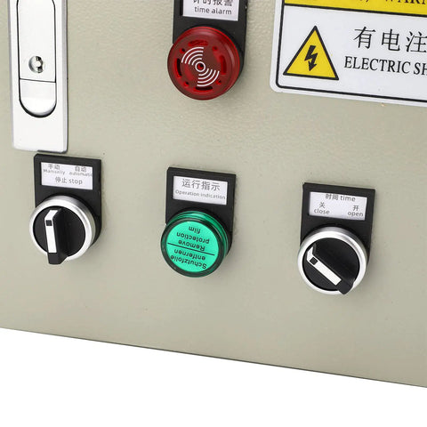 PID Temperature Controller For Heavy Duty Industrial 3 Phase 15KW 380V Digital Display Box With Integrated Components For Oven Curing Machine Temperature Regulation And Precision Thermostat Control panel with switches and indicator lights