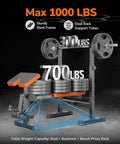 Six In One Weight Bench Set With Leg Press Preacher Curl Rack Adjustable Workout Bench And Squat Rack for full body home gym training
