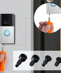 Close-up of Twenty Piece Doorbell Security Screws Set T5T16 Replacement Screws being installed on video doorbell