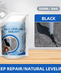 Heavy Duty Concrete Crack Filler And Quick Cure Caulk Sealant Crafted For Industrial Surfaces With Flexible Wrap To Clamp Down On Cracks And Deliver Zero Drama Repairs in 500ml bag, black self-leveling sealant for concrete.