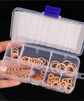 Badass Flat Copper Washers 100 PCS M4 To M14 Oil Drain Sump Plug Seal Kit For Cars Boats Trucks Engine Repair Universal Fit Saves Money DIY Fixes Keeping Things Leak Free Smooth Operation And No Worries In Your Ride Now Today. copper washers in organizer case
