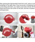 2 Pack Ball Valve Lockout Device Heavy Duty Padlock Gate Valve Safety Hasp Fits One To Two Inch Water Pipes dual locking holes on red cover