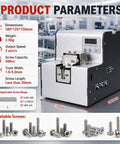 Heavy Duty Automatic Screw Feeder Machine With Smart Precision Counting Capabilities Brings Serious Bang For Your Buck And Lightning Fast Throughput For Pro Shops Or Weekend Warrior Build Projects No Sweat showing product parameters and available screws.