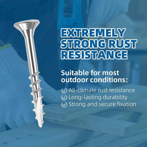 Heavy Duty Stainless Steel Deck Screws For Outdoor Wood Projects Built To Last, 304 Grade, Torx T25, rust resistant drill in action