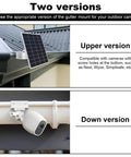 4 Pack Universal Solar Panel Gutter Mounts For Ring Blink Arlo And More White Clip On No Drill Install Upper Down Versions